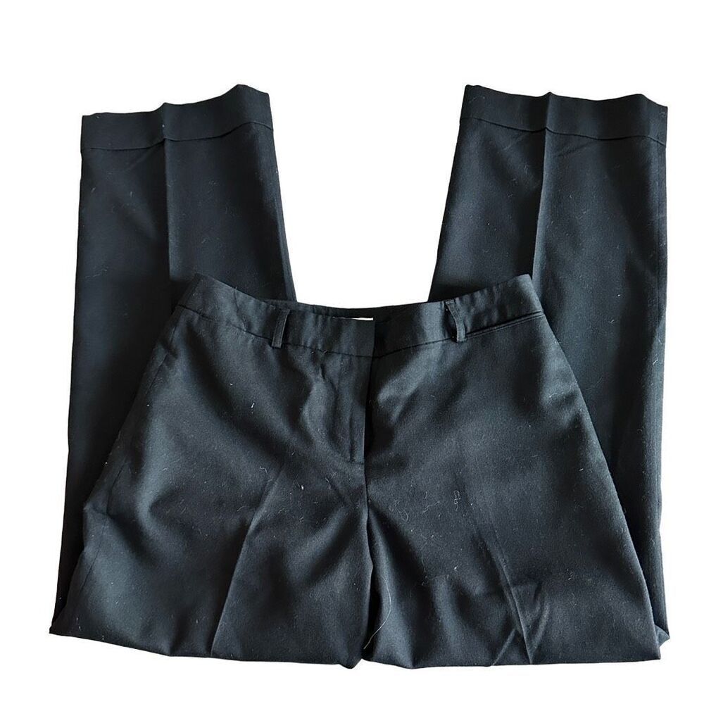 LOFT black wool cuffed trousers -Size 8